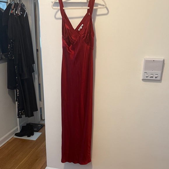 Reformation Dresses & Skirts - Reformation Silk-Blend Maxi Dress in Deep Red